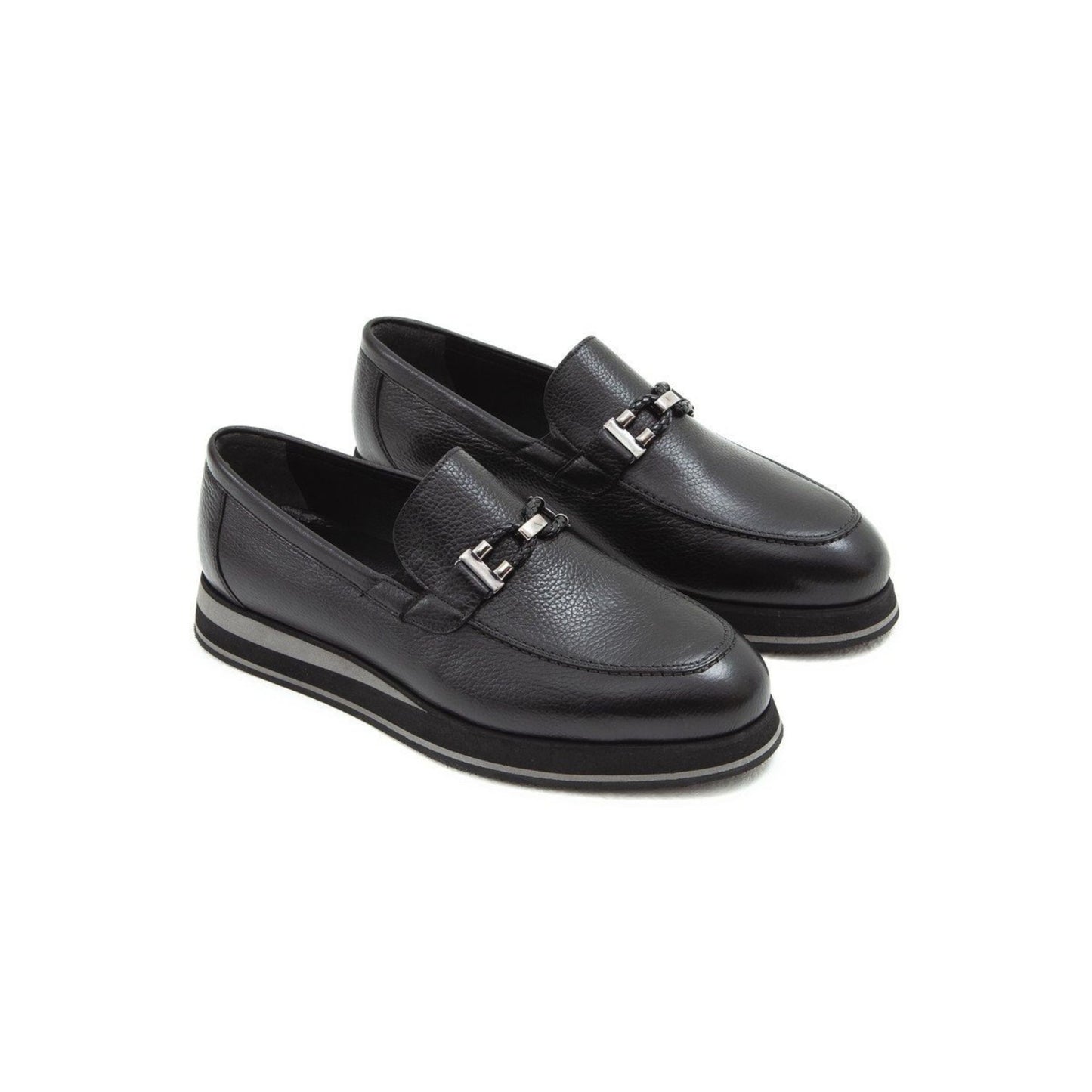 Madasat Black Leather Loafer - 599 |