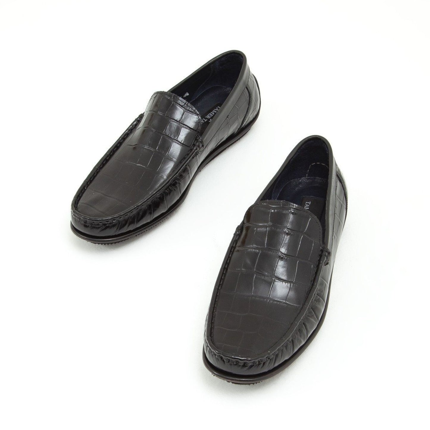 Madasat Black Crocodile Leather Loafer - 641 |