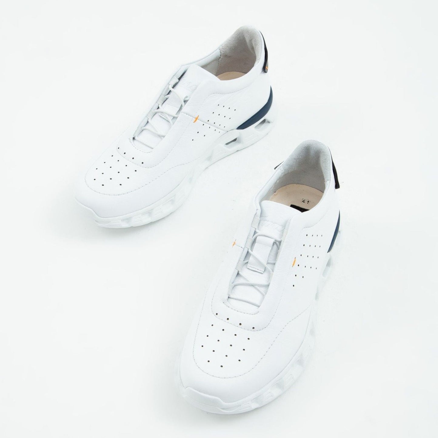 Madasat White Leather Casual Shoes - 581 |