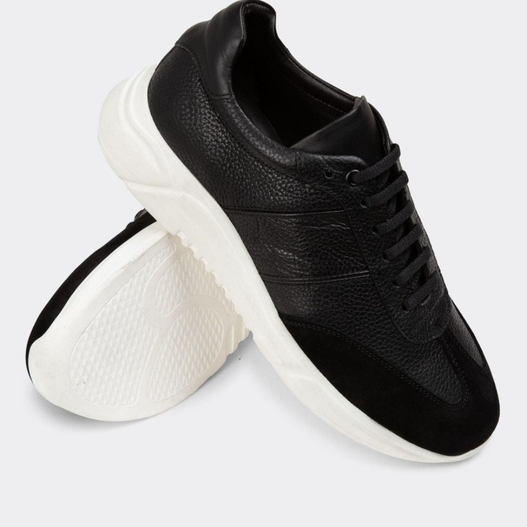 Madasat Black Men's Genuine Leather Shoes - 729 |