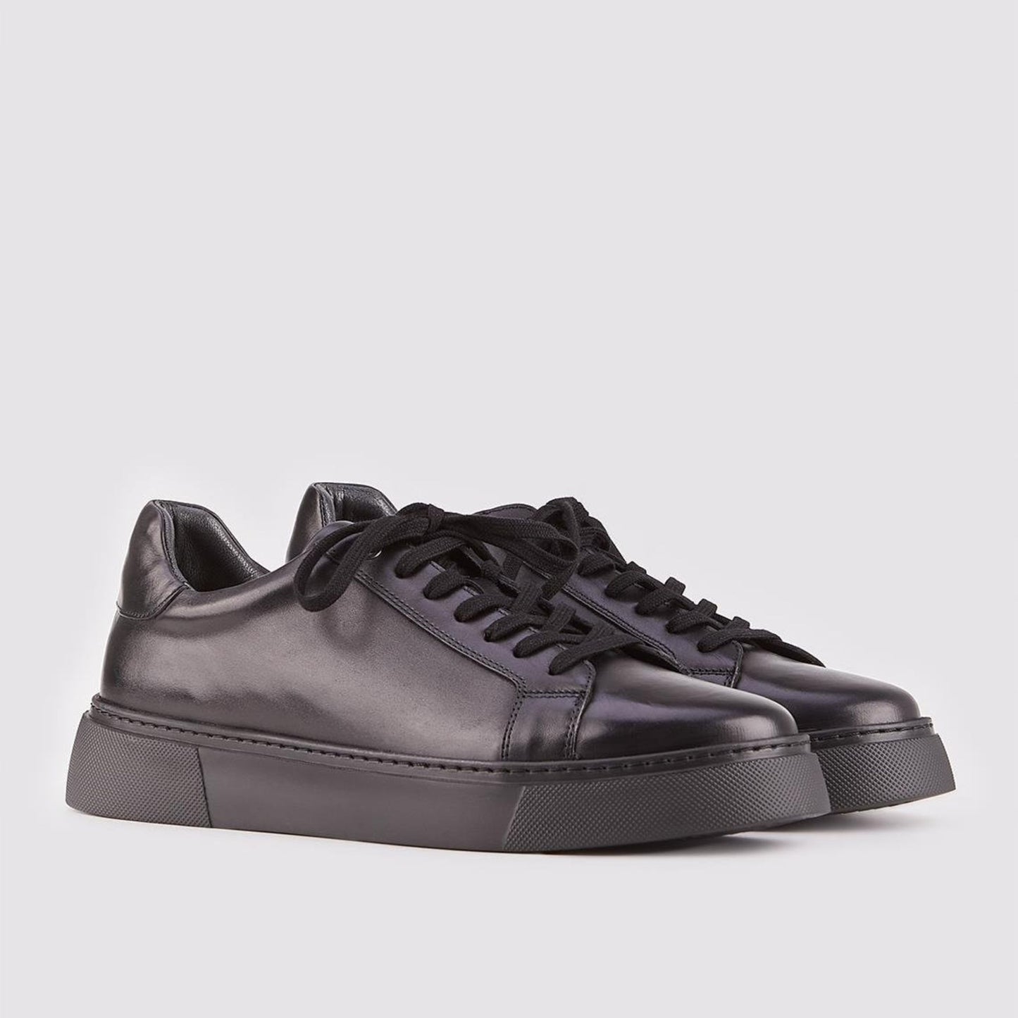Madasat Black Leather Casual Shoes - 810 |