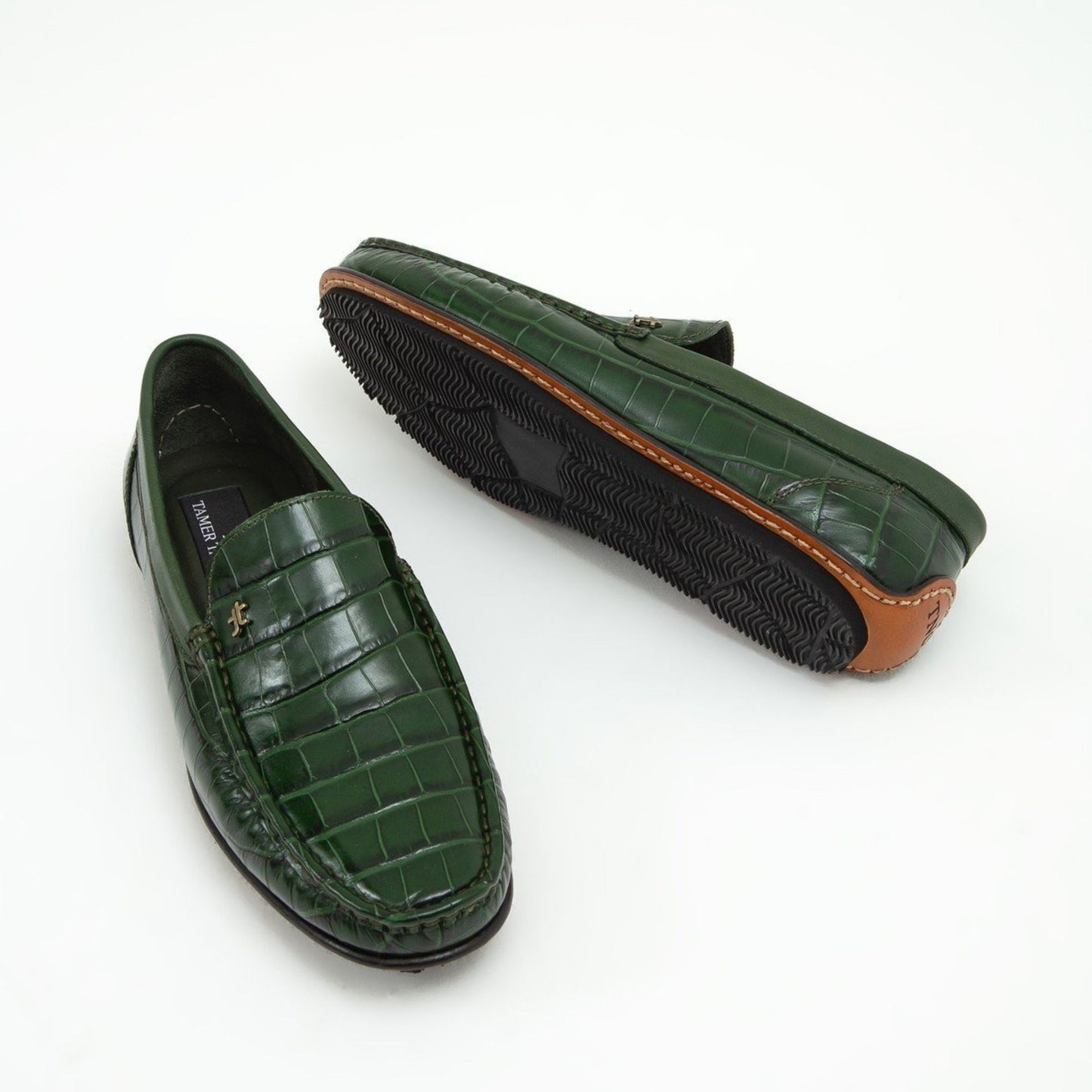Madasat Green Leather Loafer - 641 |