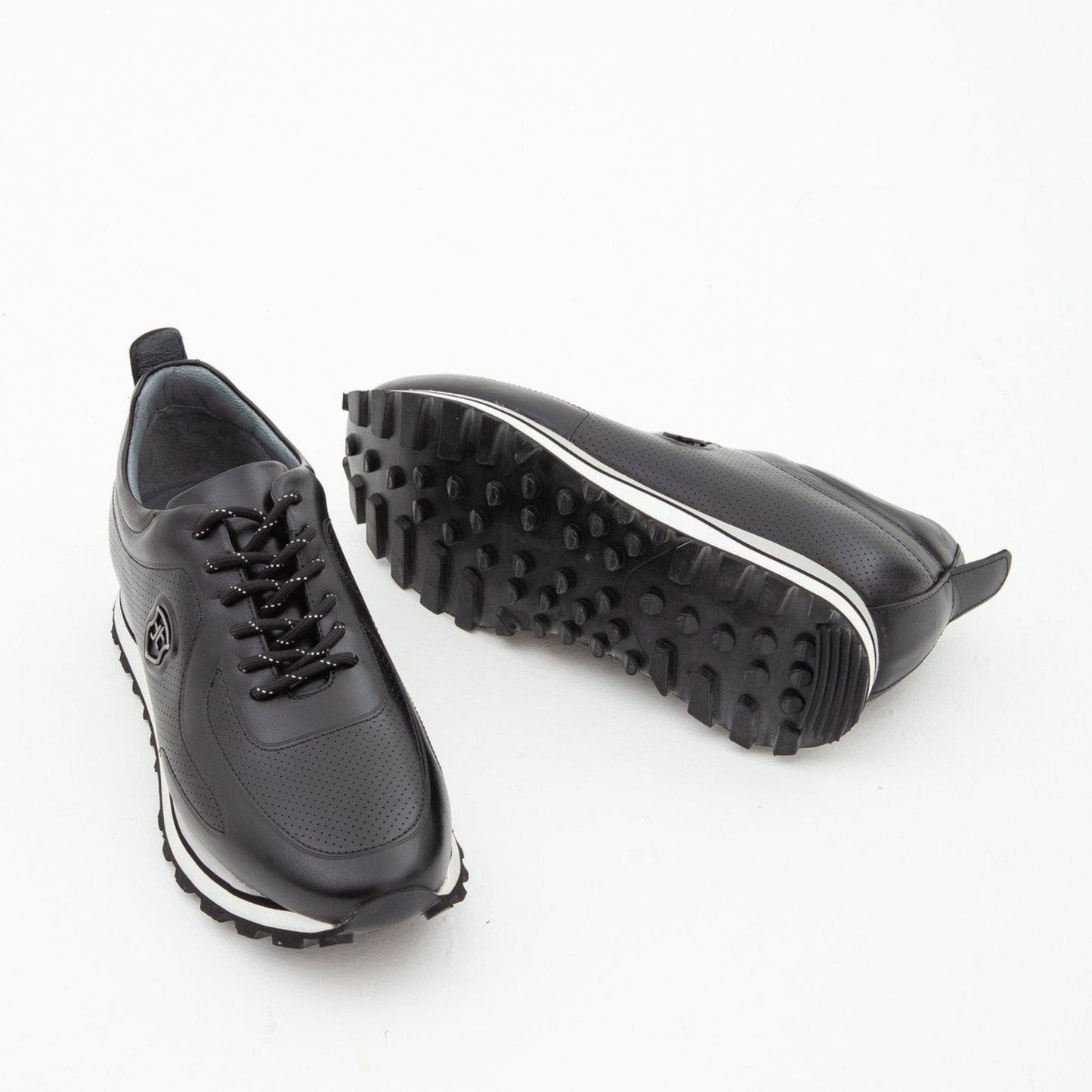 Madasat Black Leather Casual Shoes - 232 |