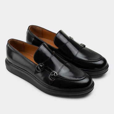 Madasat Black Leather Loafer - 517 |