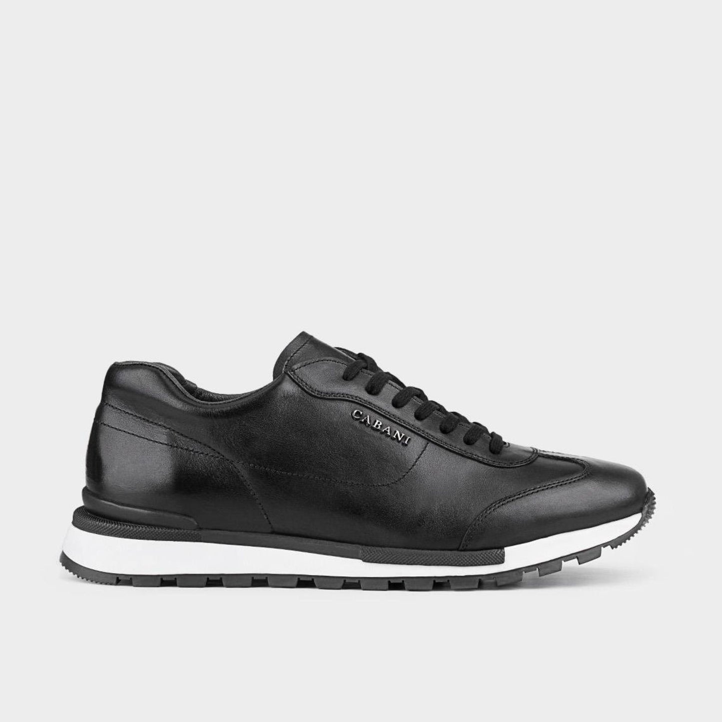 Madasat Black Leather Sneakers & Sports Shoes - 348 |