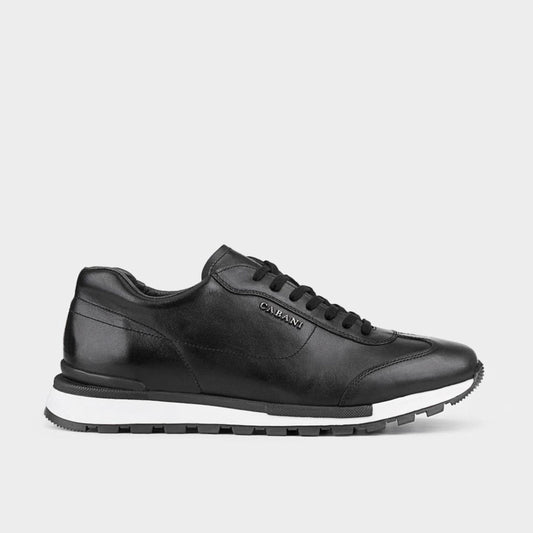 Madasat Black Leather Sneakers & Sports Shoes - 348 |