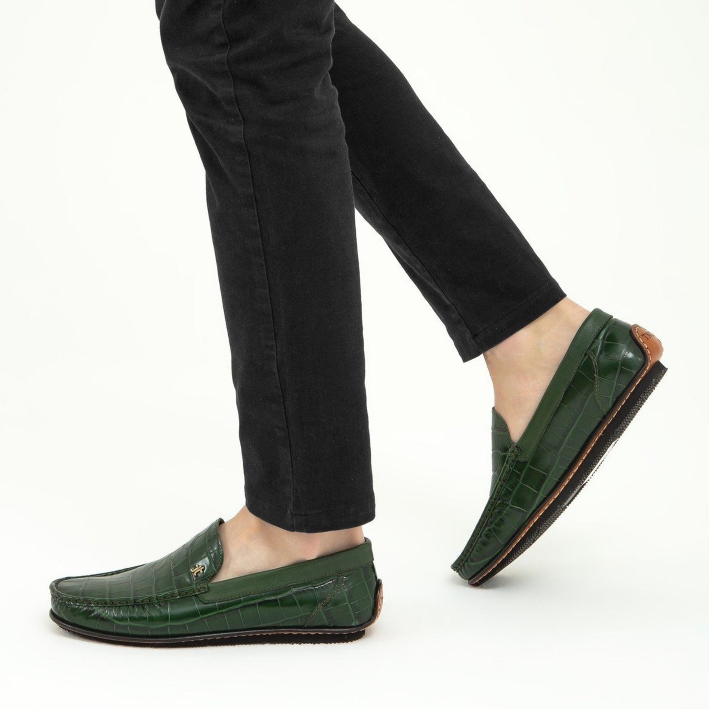 Madasat Green Leather Loafer - 641 |
