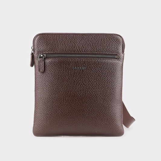 Madasat Men Brown Genuine Leather Passenger Bag - 912 |