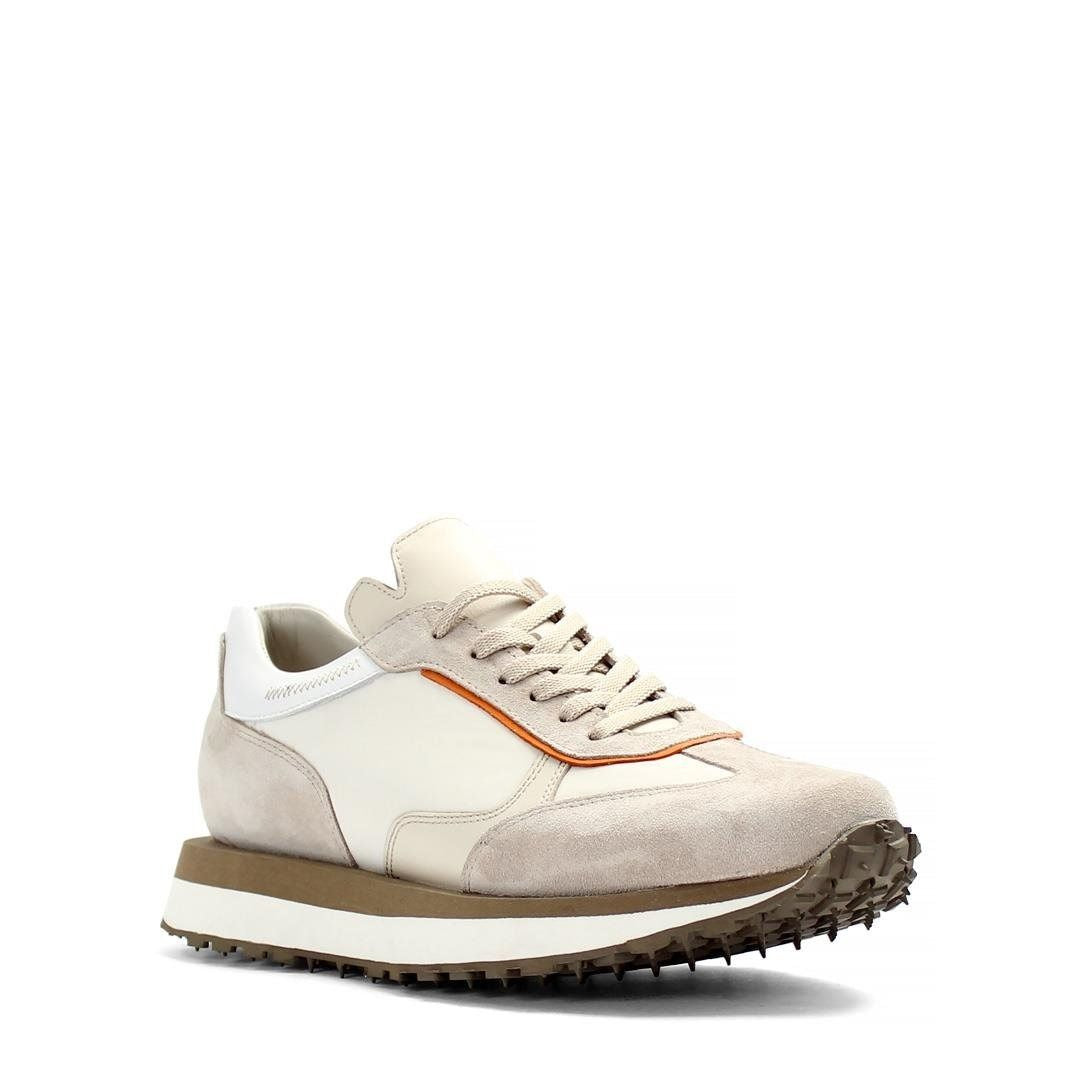 Madasat Beige Leather Men's Casual Shoes - 903 |