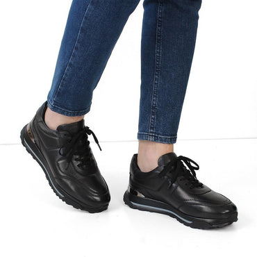 Madasat Black Genuine Leather Men's Shoes - 910 |