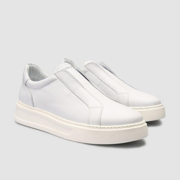 Madasat Genuine Leather White Men Shoes - 961 |