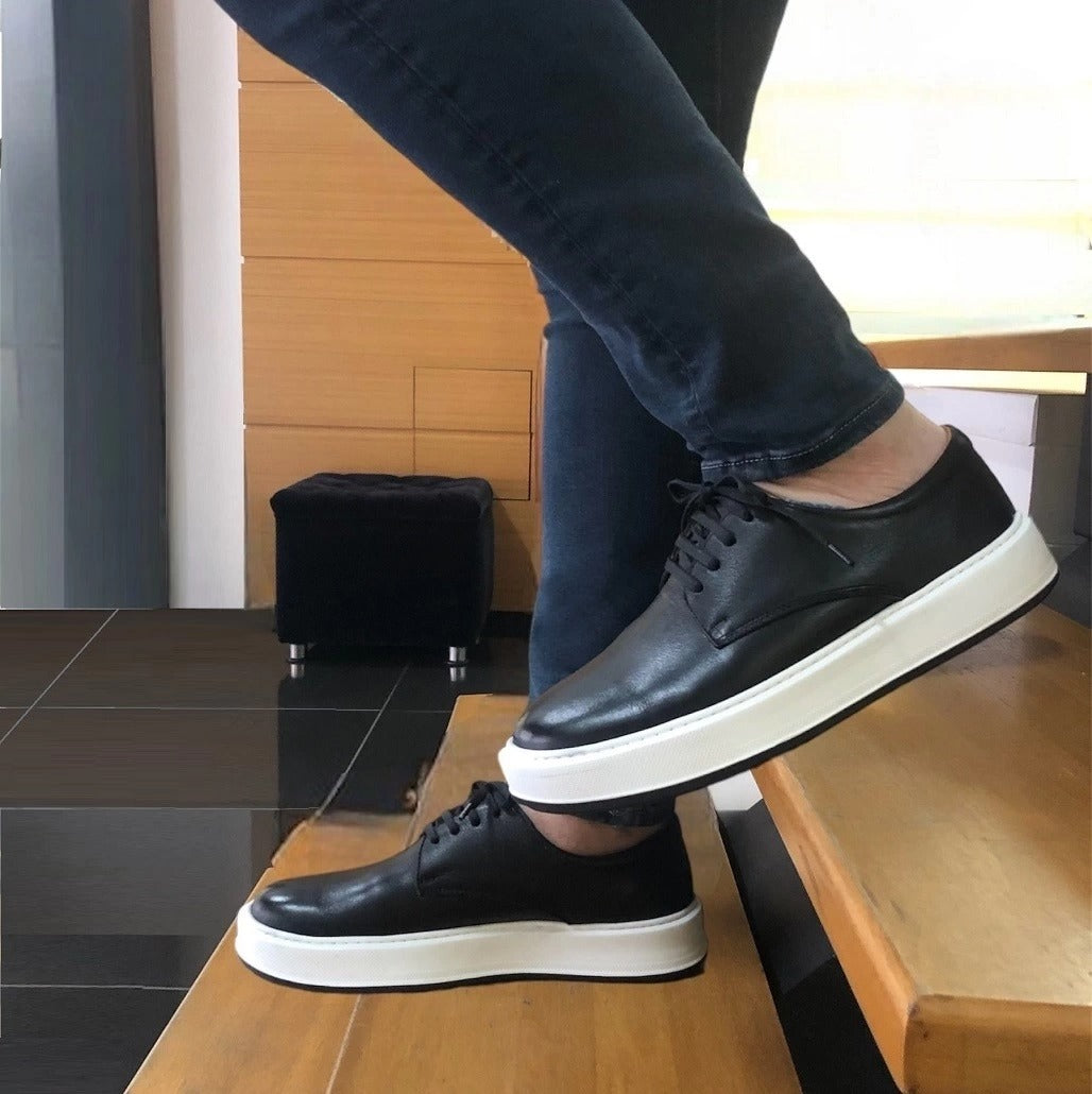 Madasat Black Genuine Natural Leather Shoes - 872 |