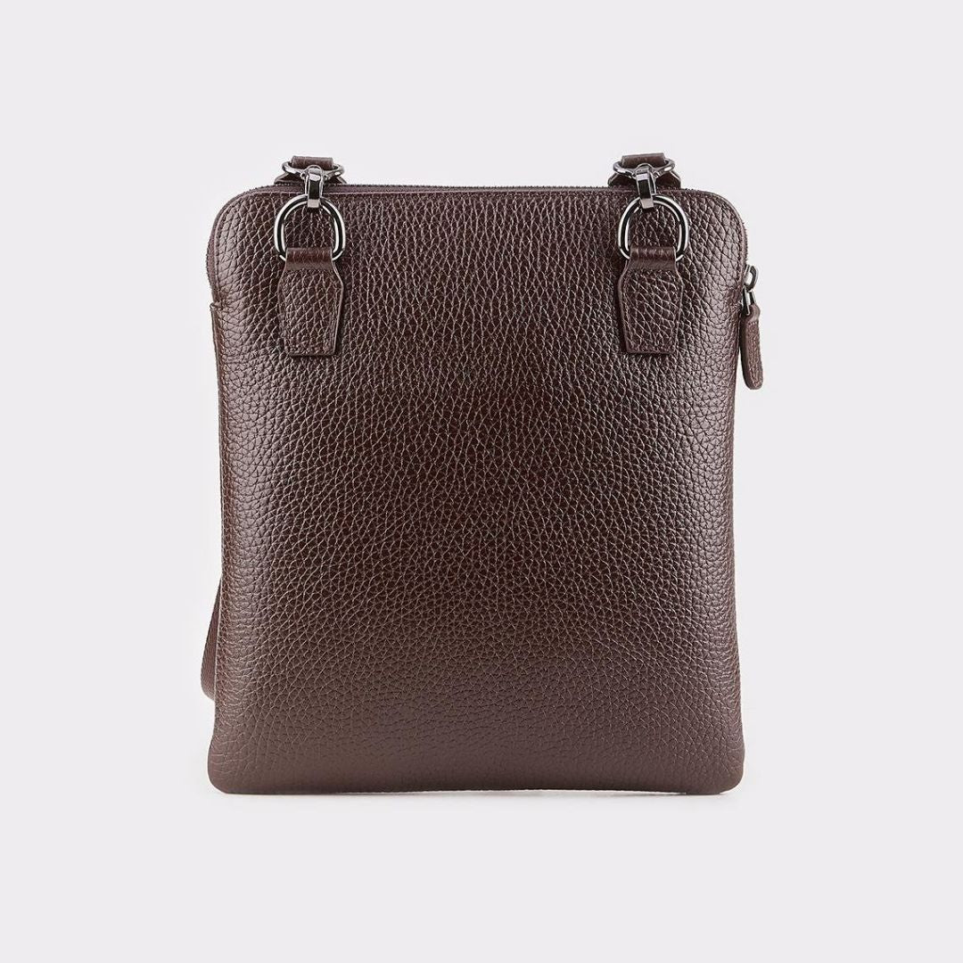 Madasat Men Brown Genuine Leather Passenger Bag - 912 |