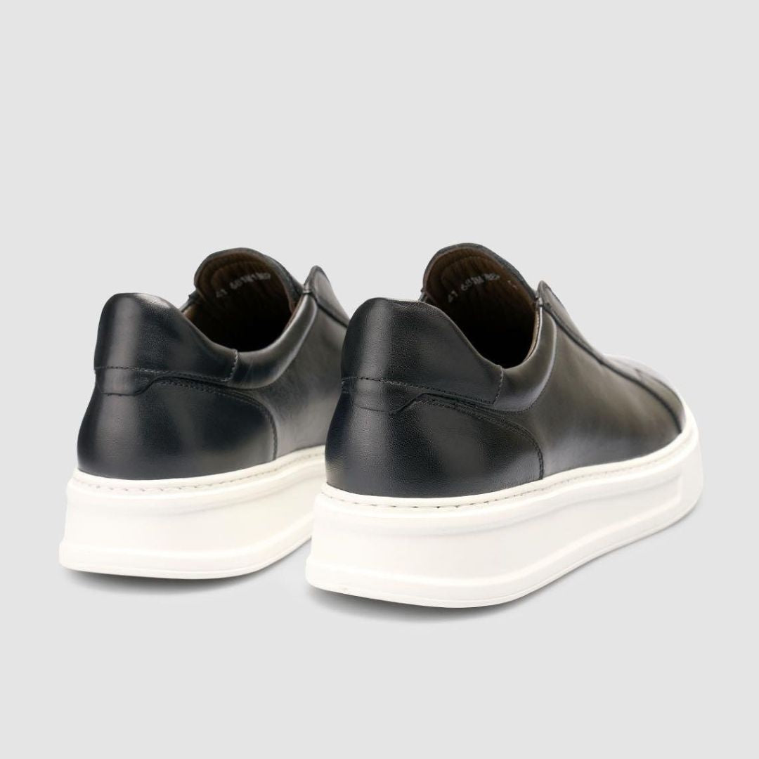 Madasat Genuine Leather Black Men Shoes - 961 |