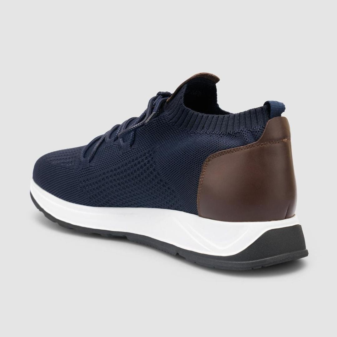 Madasat Men Knitted Navy Blue Casual Shoes - 959 |