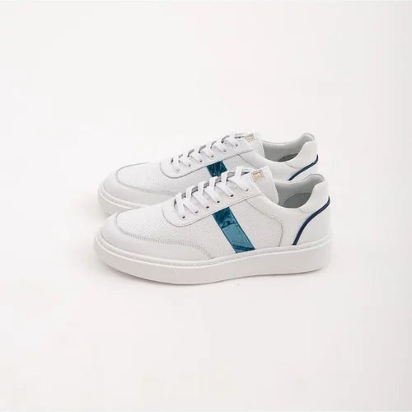 Madasat White Leather Casual Shoes - 508 |