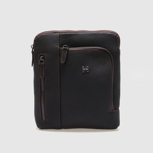 Madasat Men Brown Genuine Leather Messenger Bag - 913 |