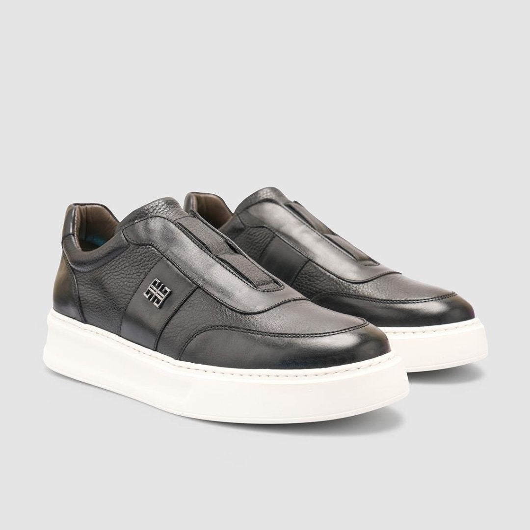 Madasat Black Men Genuine Leather Shoes - 953 |