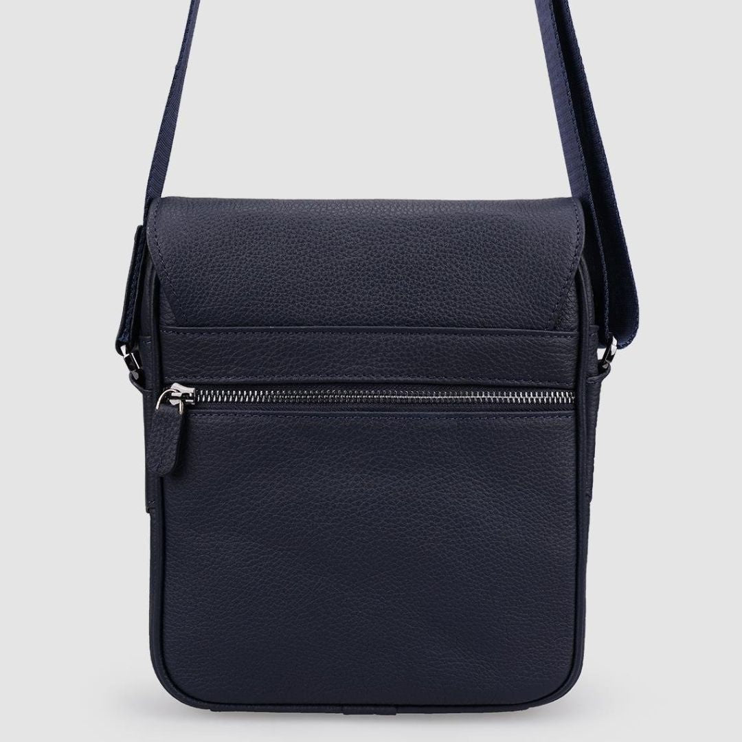Madasat Navy Blue Unisex Genuine Leather Bag - 915 |