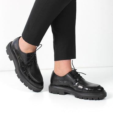 Madasat Black Leather Men's Casual Shoes - 898 |