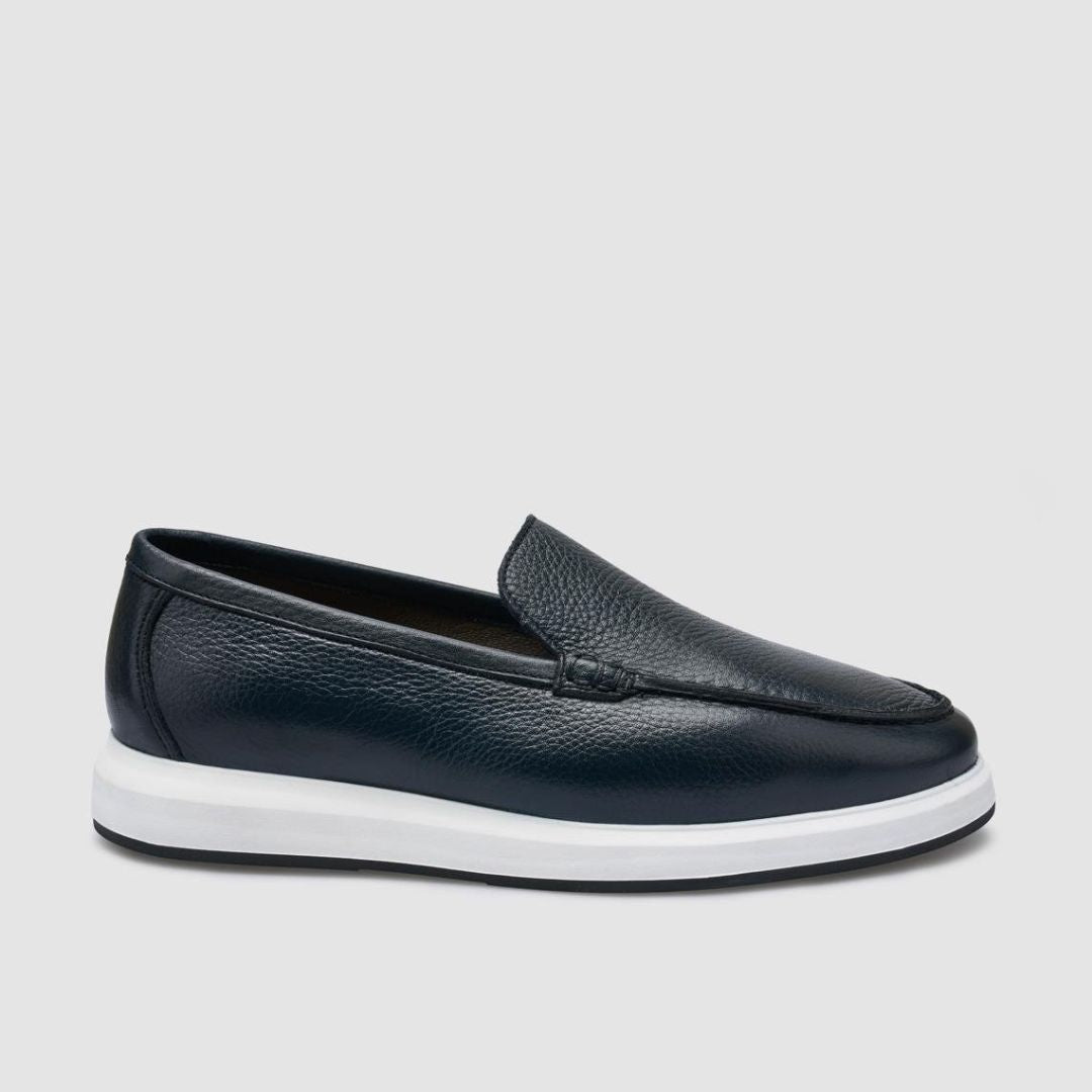 Madasat Navy Blue Men Genuine Leather Shoes - 955 |