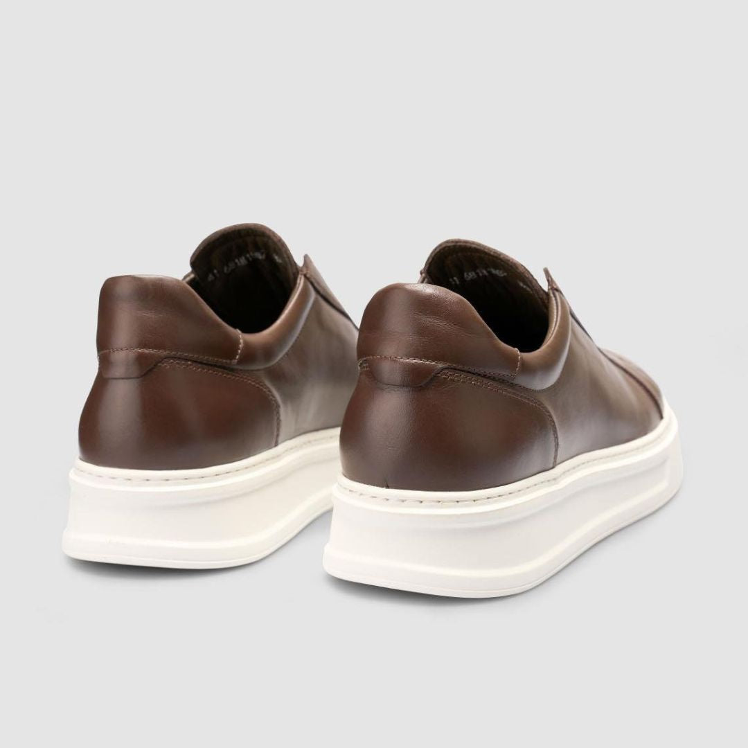 Madasat Genuine Leather Brown Men Shoes - 961 |