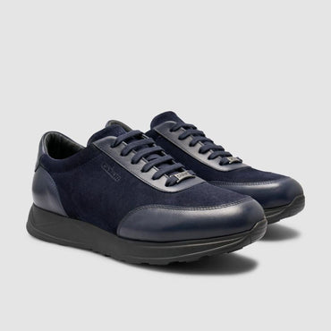 Madasat Navy Blue Genuine Leather Mens shoes - 964 |