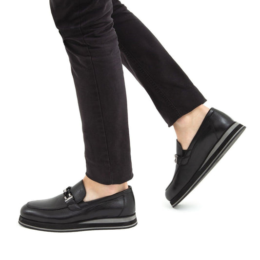 Madasat Black Leather Loafer - 599 |