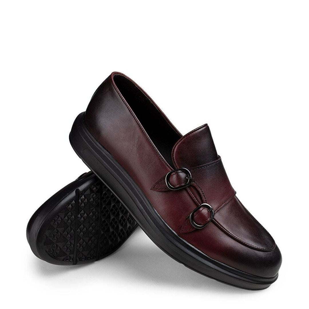Madasat Burgundy Leather Loafer - 192 |