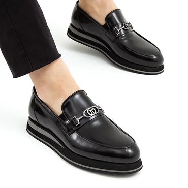 Madasat Black Leather Loafer - 591 |