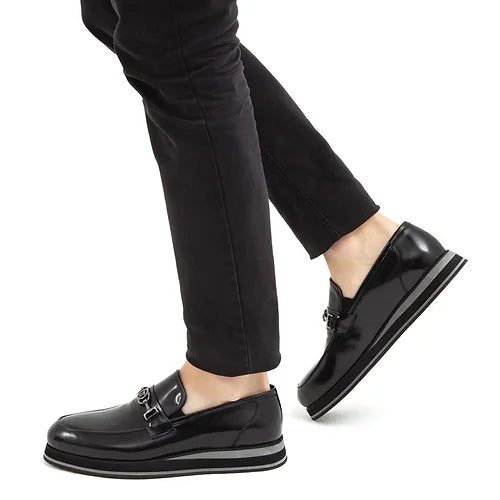 Madasat Black Leather Loafer - 591 |