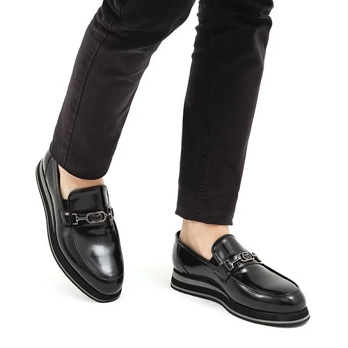 Madasat Black Leather Loafer - 591 |
