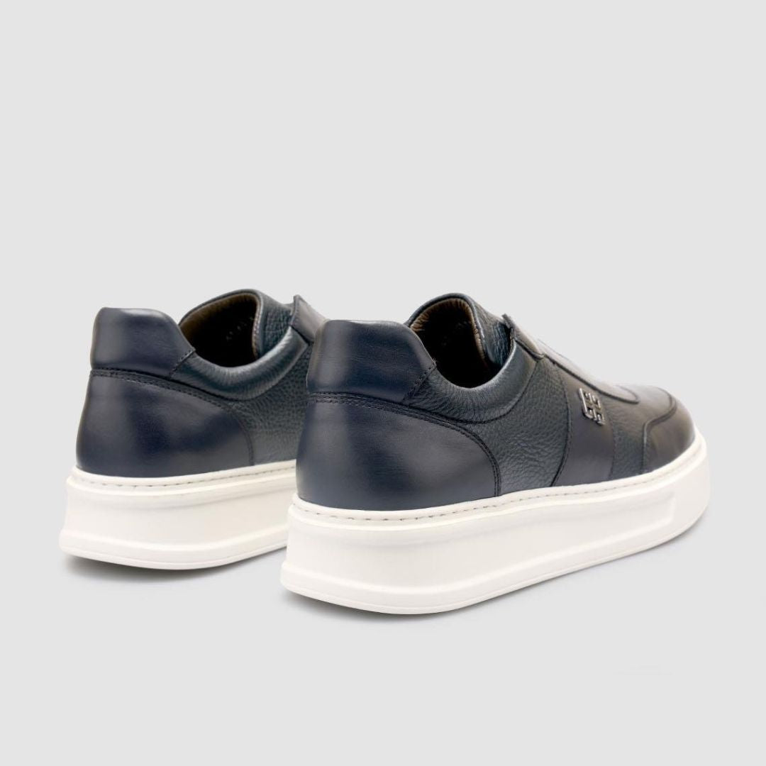 Madasat Navy Blue Men Genuine Leather Shoes - 953 |