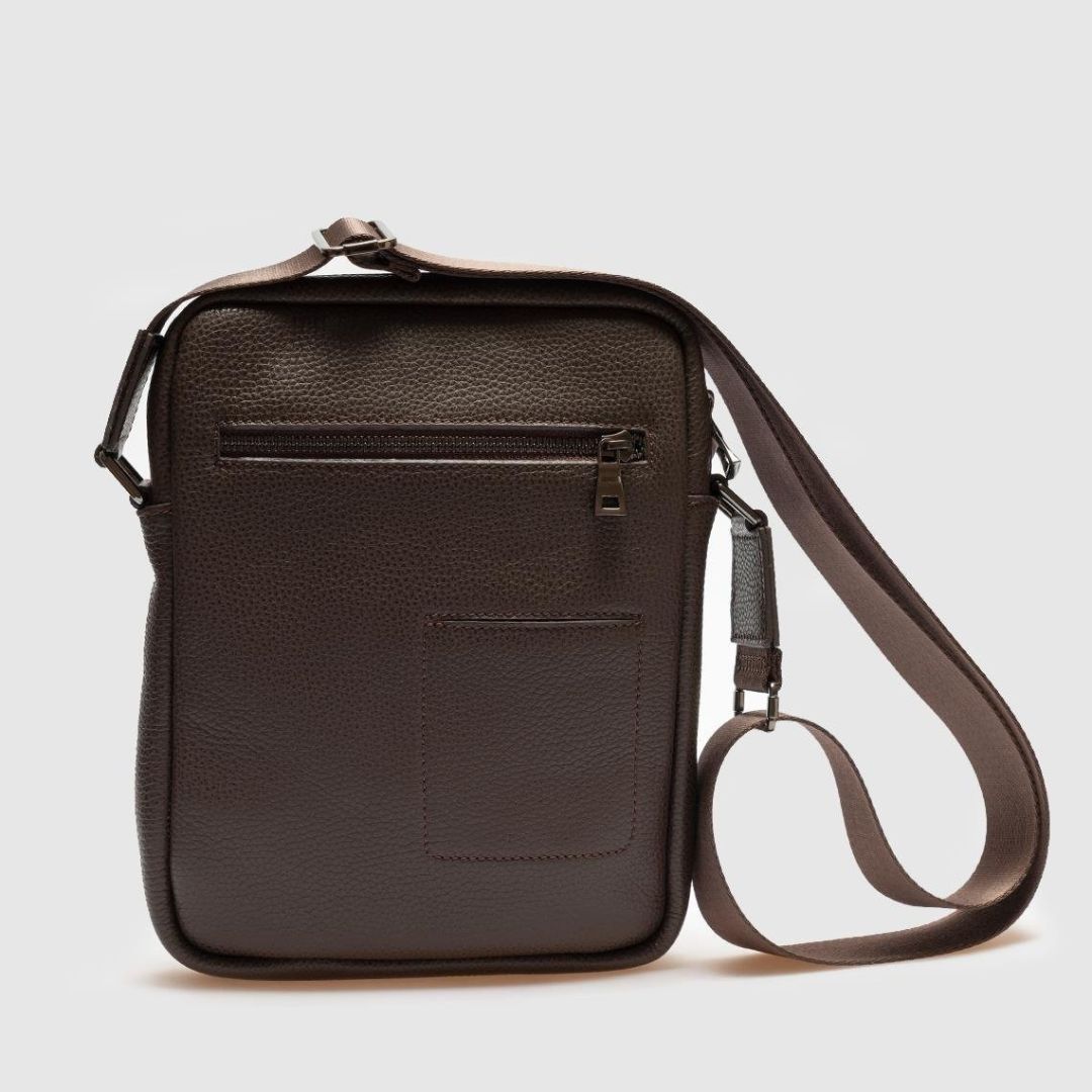 Madasat Men Brown Genuine Leather Cross-body Bag - 911 |