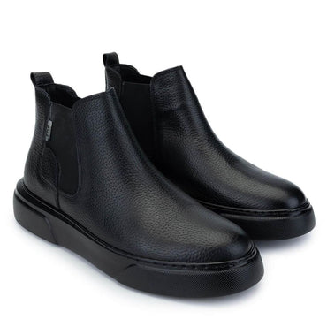 Madasat Black Men's Genuine Leather Casual Boots - 950 |