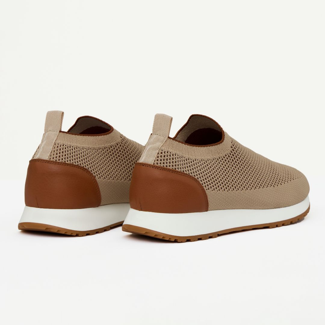 Madasat Men Beige Slip On Knit Shoes - 881 |