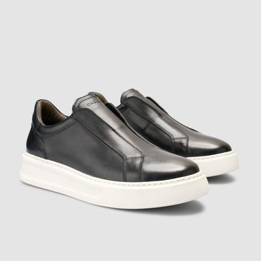 Madasat Genuine Leather Black Men Shoes - 961 |