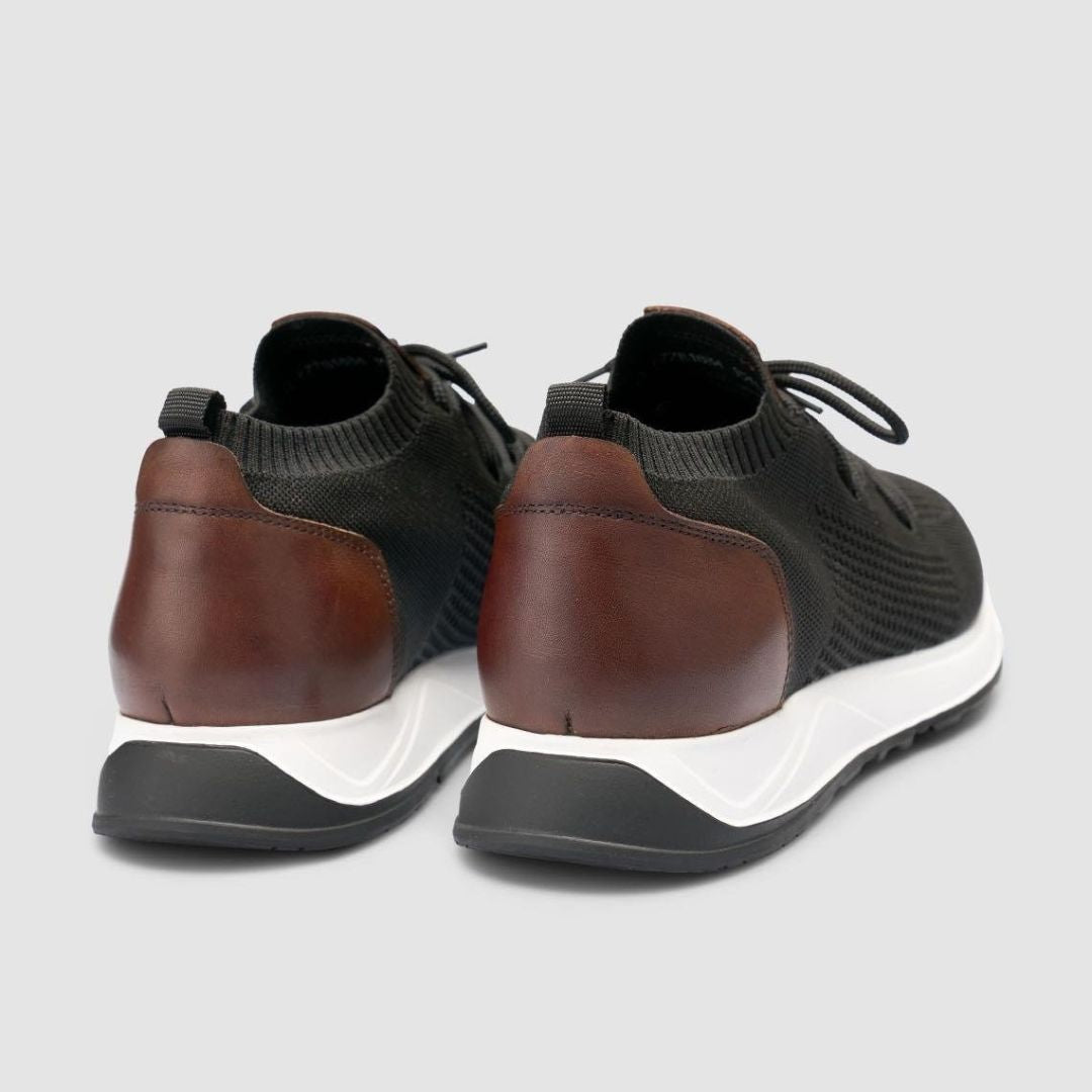 Madasat Men Knitted Black & Brown Casual Shoes - 959 |