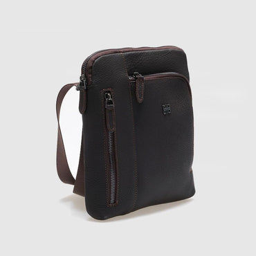 Madasat Men Brown Genuine Leather Messenger Bag - 913 |