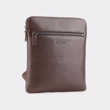 Madasat Men Brown Genuine Leather Passenger Bag - 912 |