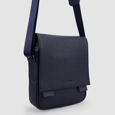 Madasat Navy Blue Unisex Genuine Leather Bag - 915 |
