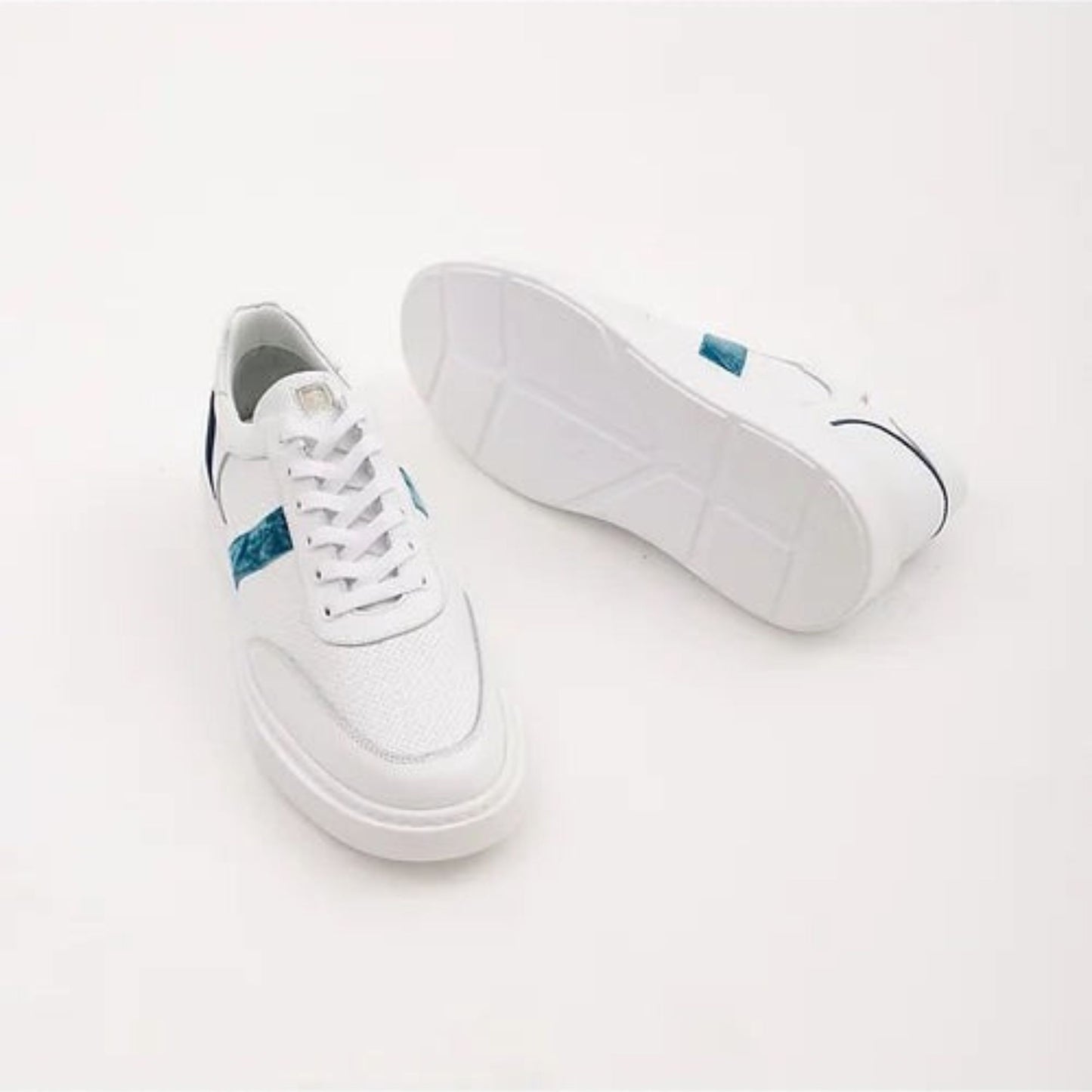 Madasat White Leather Casual Shoes - 508 |