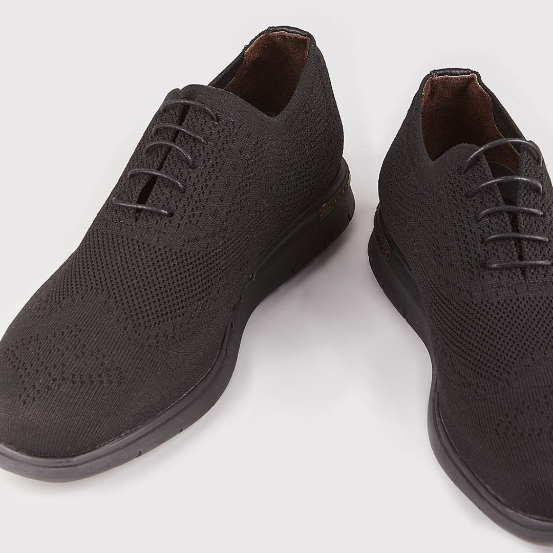 Madasat Black Knit Lace Up Casual Shoes - 878 |