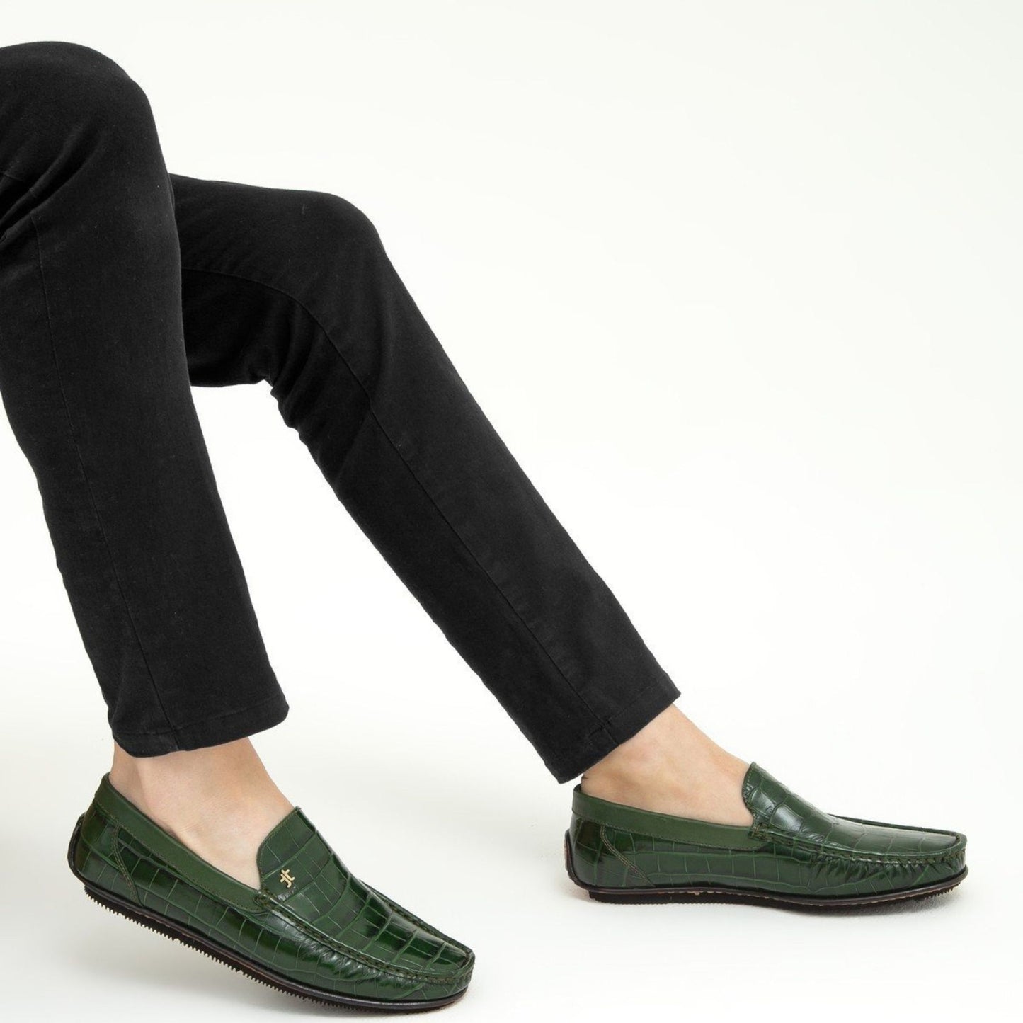 Madasat Green Leather Loafer - 641 |