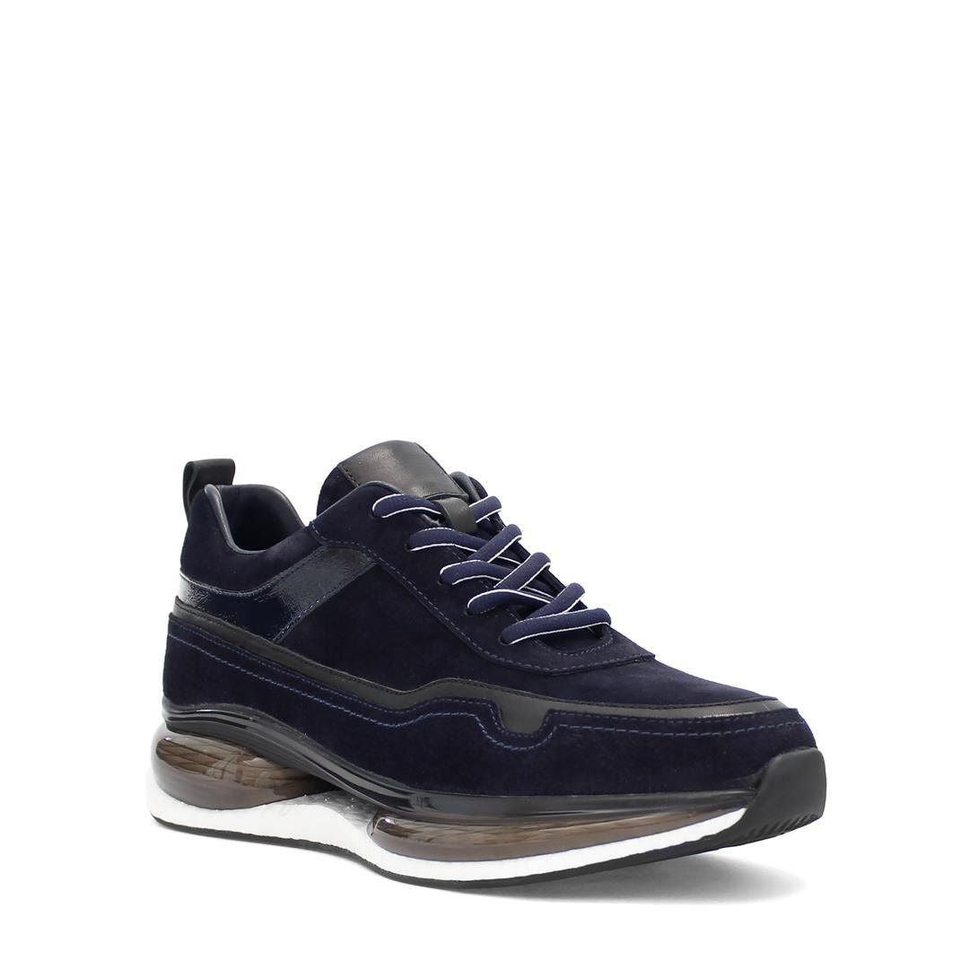 Madasat Navy Blue Leather Men's Casual Shoes - 906 |