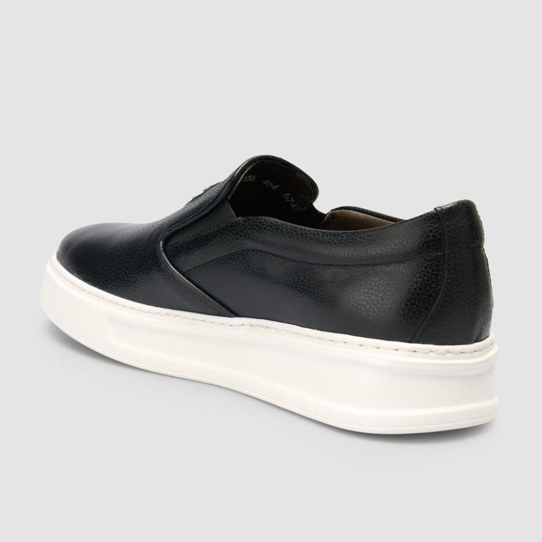 Madasat Men Genuine Leather Black Shoes - 960 |