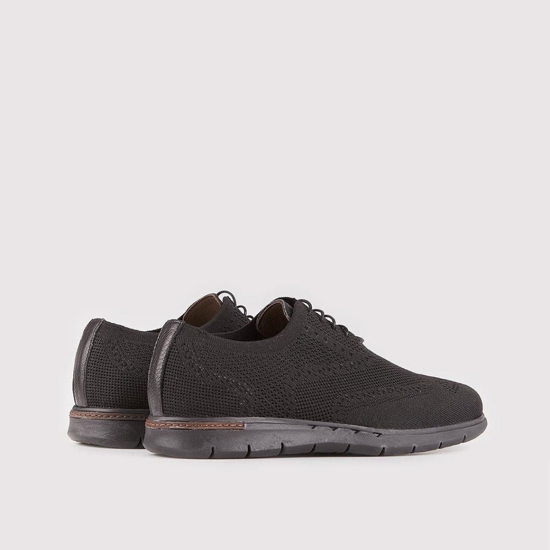 Madasat Black Knit Lace Up Casual Shoes - 878 |