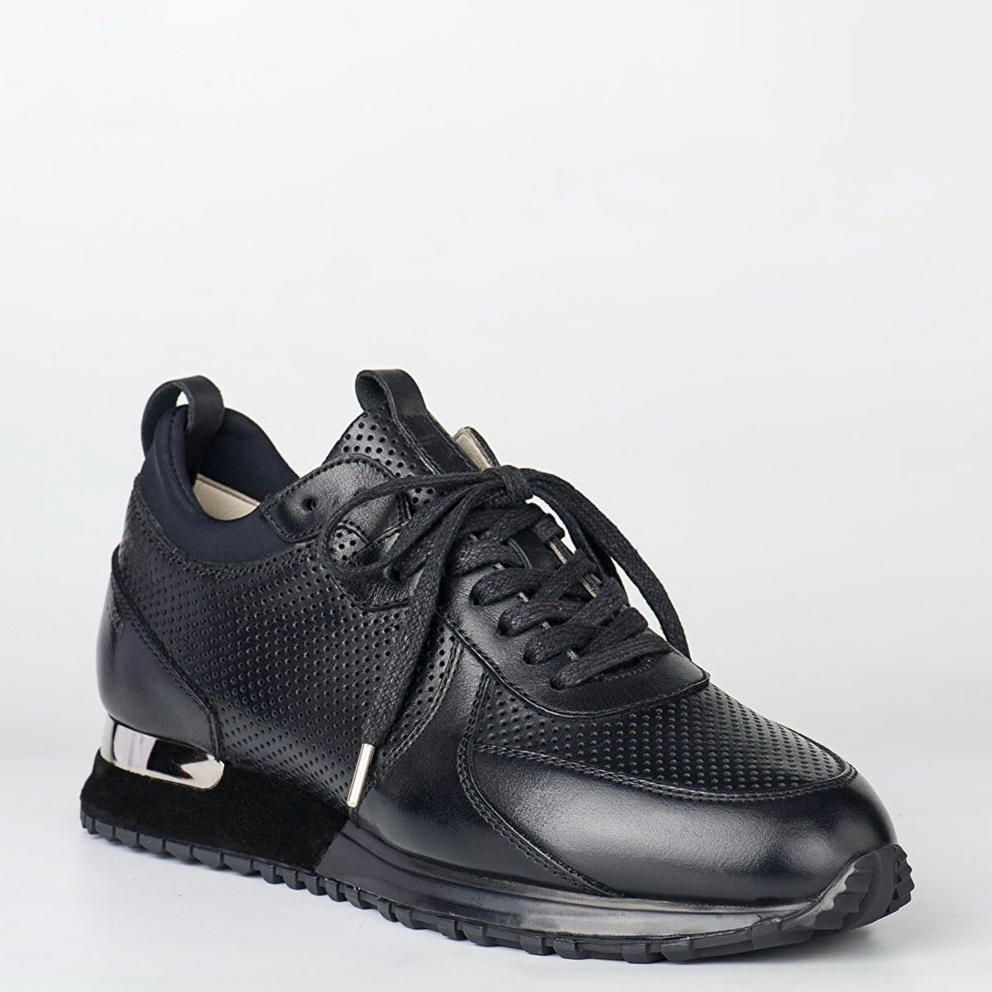 Madasat Black Leather Sneakers - 393 |