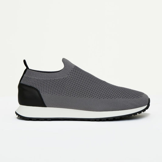 Madasat Men Grey Slip On Knit Shoes - 881 |