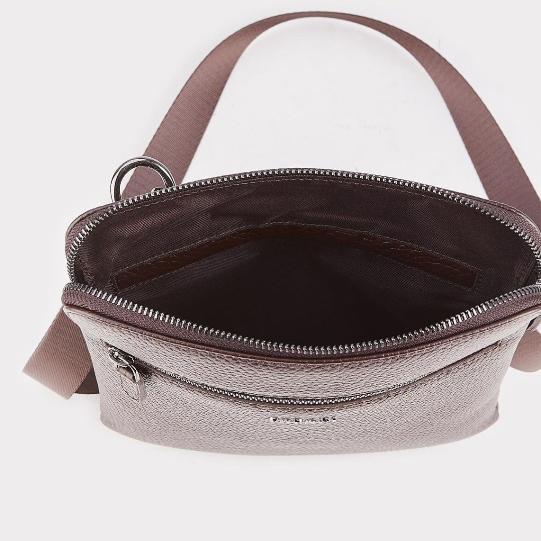 Madasat Men Brown Genuine Leather Passenger Bag - 912 |